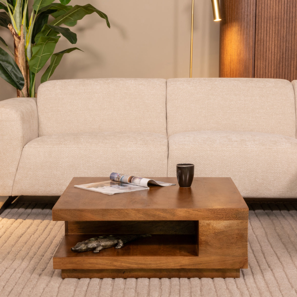 LABEL51 Salontafel Square – Moderne Mangohouten Salontafel